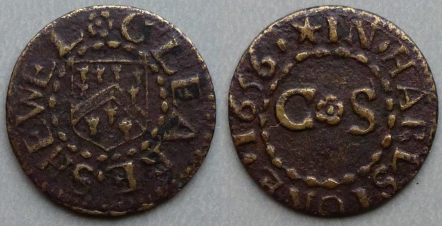 Harleston, Cleare Shewell 1656 farthing N3057